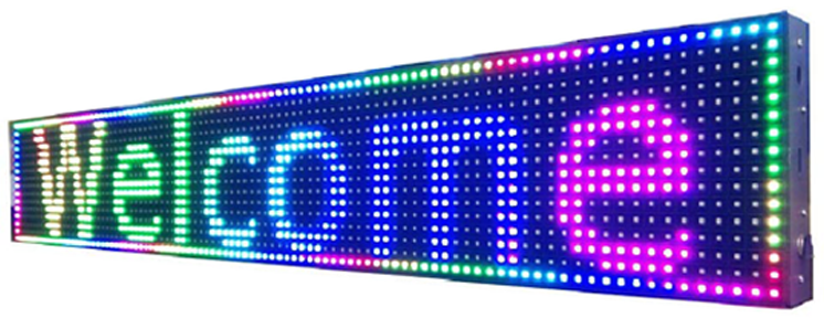 สินค้า ป้ายไฟวิ่ง led moving sign full color